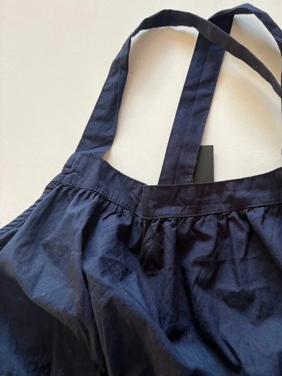 NWT Vero Moda Mist Singlet Ruffle Cross Back Blue Cotton Maxi Dress Tiered Summe - Picture 6 of 13